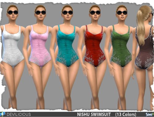 Nishu HotFix Rhinestone Swimsuit (13 Colors)