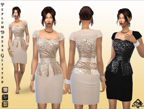 Peplum Dress Glitter