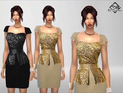 Peplum Dress Glitter