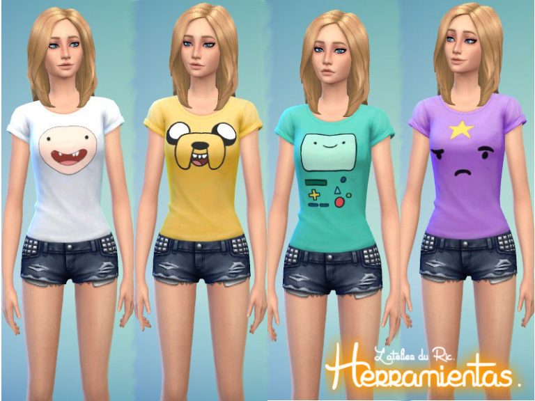 Adventure Time T-shirts. - The Sims 4 Catalog