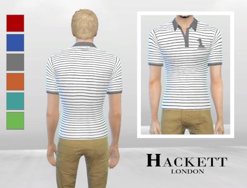 Simple Striped Polo Shirt