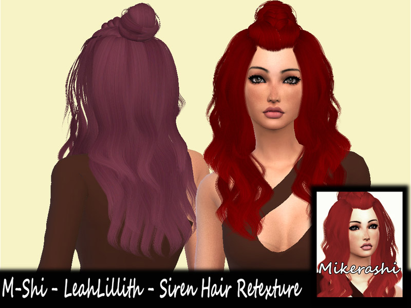 M-Shi - LeahLillith - Siren Hair Retexture (Mesh Needed) - The Sims 4 ...