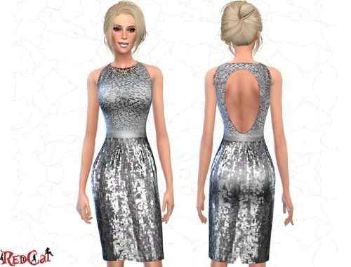 Pencil Dress with Necklace