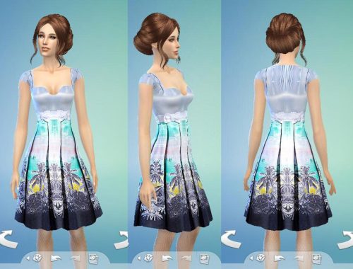 TatyanaName - Summer dress with palm trees