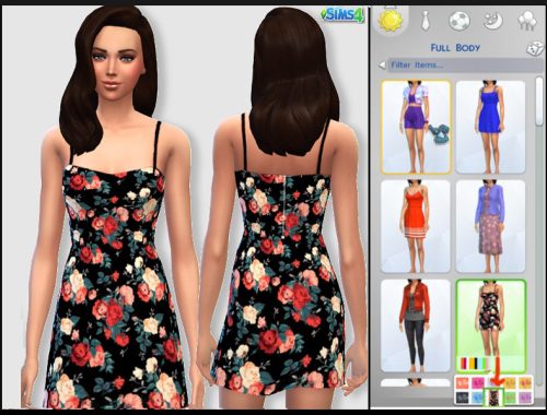 Sims 4 Floral Dress