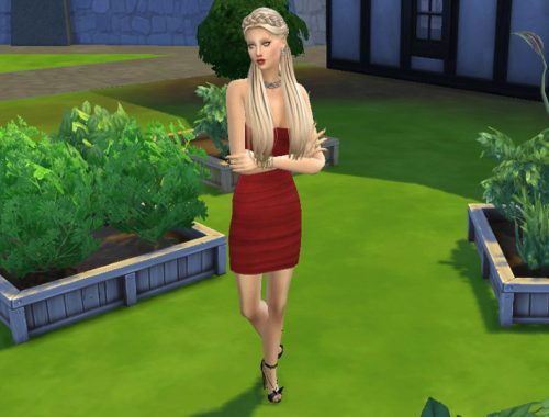 Sensual neckline dress