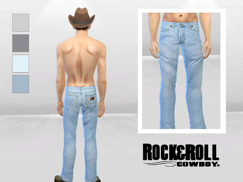 The Sims Resource - MEN'S JEANS With cowboy pants