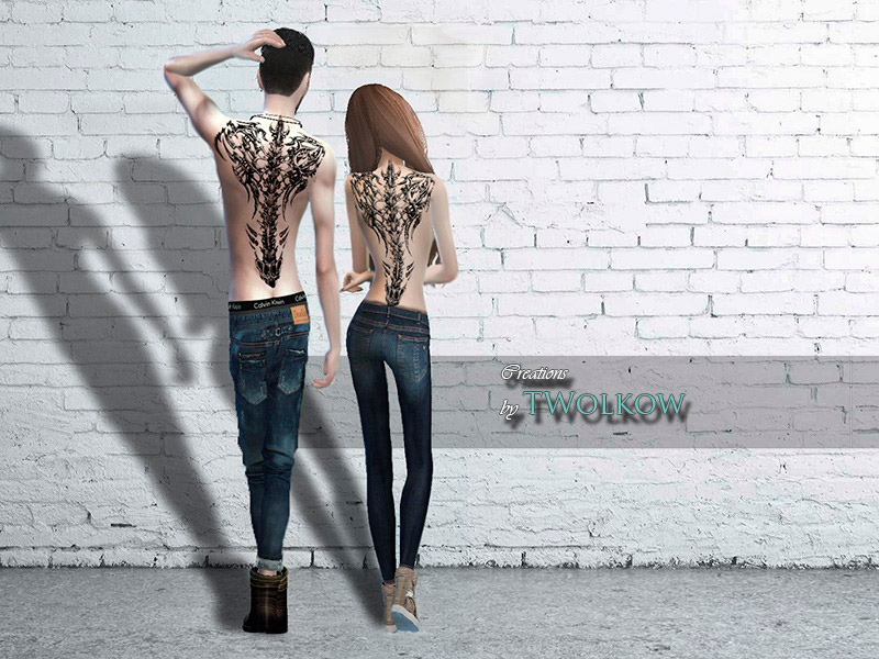 Tattoo Skeleton By Twolkow 002 The Sims 4 Catalog