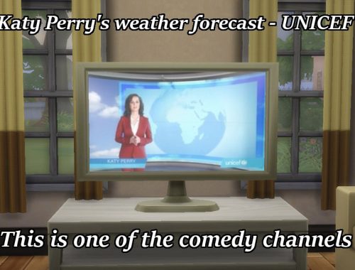 Katy Perry's weather forecast in TS4