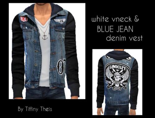 Vneck with Hoodie and Vest