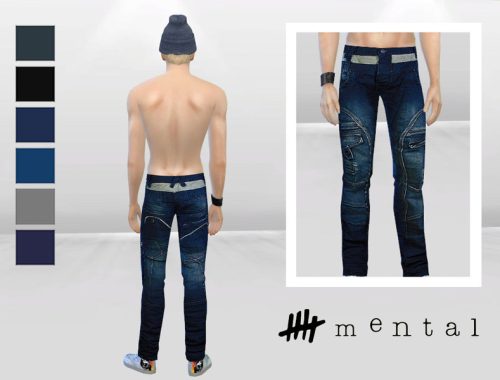 Dark Lotus Zipper Jeans
