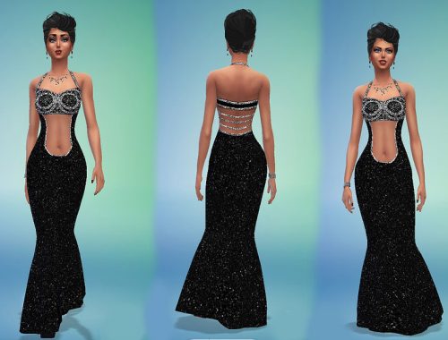 Bling Black Gown