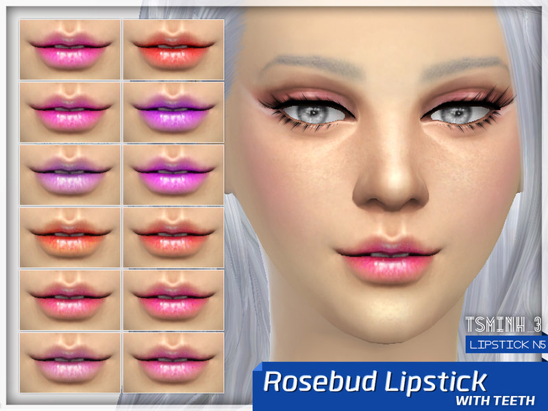 Rosebud Lipstick with TEETH - The Sims 4 Catalog