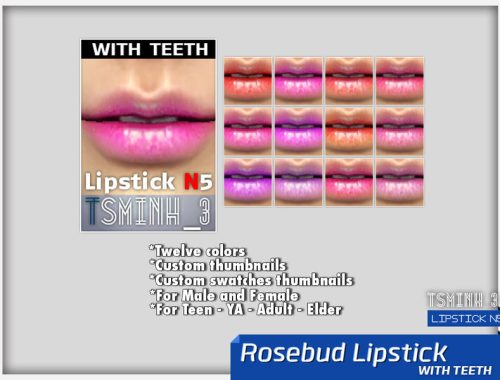 Rosebud Lipstick with TEETH