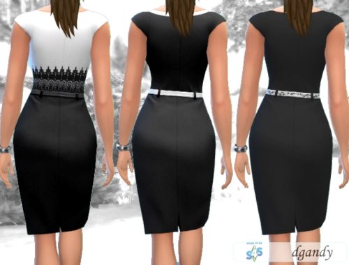 Black and White Pencil Dress