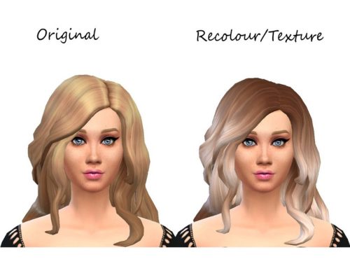 Messy Curls With Bangs, Recolour and Retexture