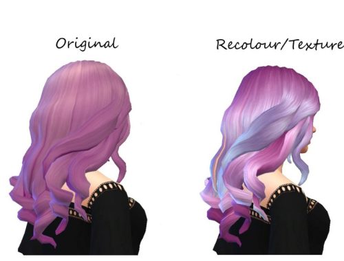 Messy Curls With Bangs, Recolour and Retexture