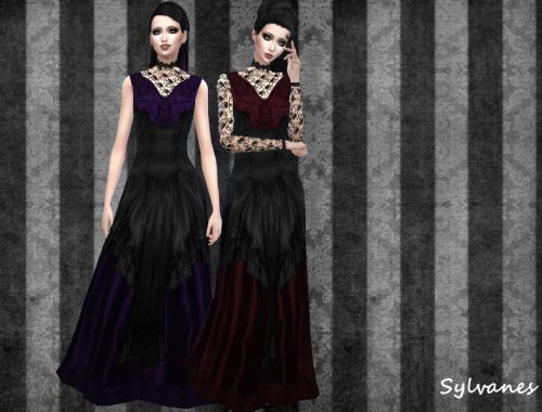 Gothic lace gown_2versions_T.D.