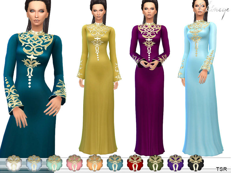 Embroidered Gown - The Sims 4 Catalog