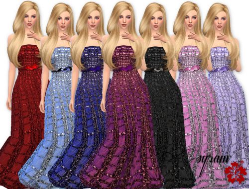 Glitter evening dress