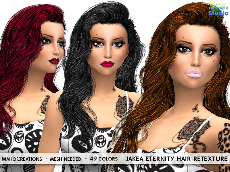 Jakea Eternity Hair Retexture - mesh needed - The Sims 4 Catalog