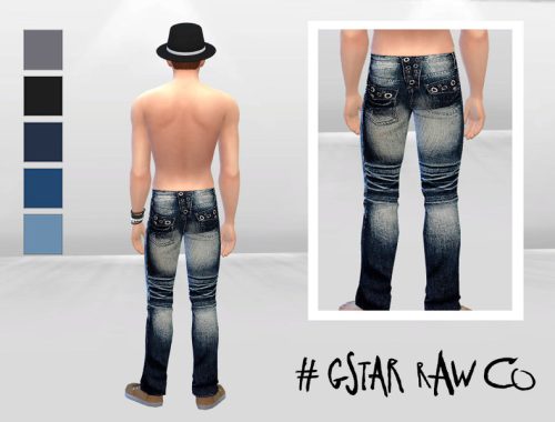 Metal Holed Urban Jeans
