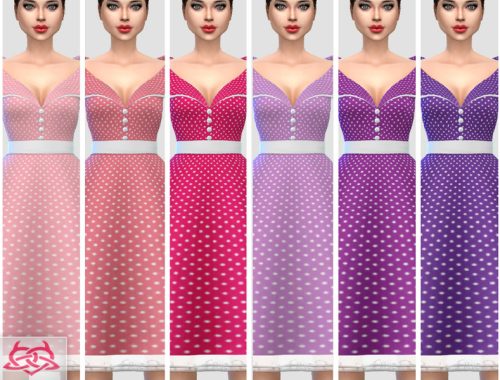 Paloma dress RECOLOR polka dots (Needs mesh)