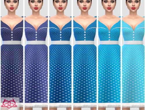 Paloma dress RECOLOR polka dots (Needs mesh)