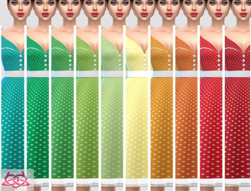 Paloma dress RECOLOR polka dots (Needs mesh)