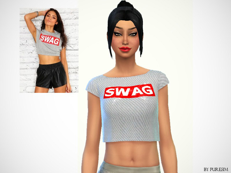 Swag Crop Top - The Sims 4 Catalog