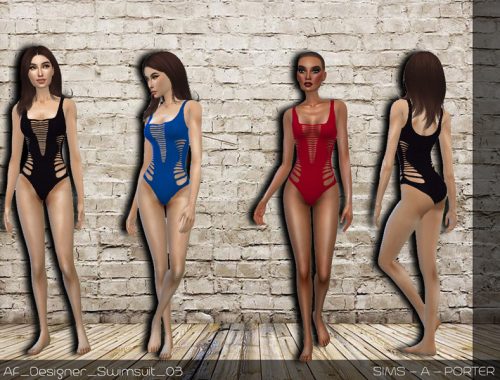 Sims A Porter Designer Cutout Swimsuit