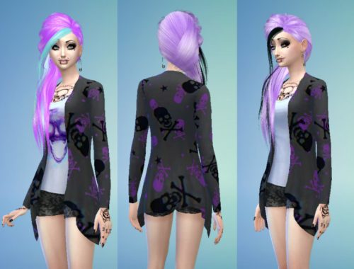 Emo/scene skull outfit for teens/adults