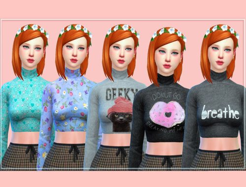 Turtleneck crop top
