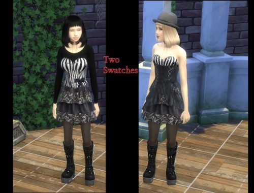 Lacy goth dress