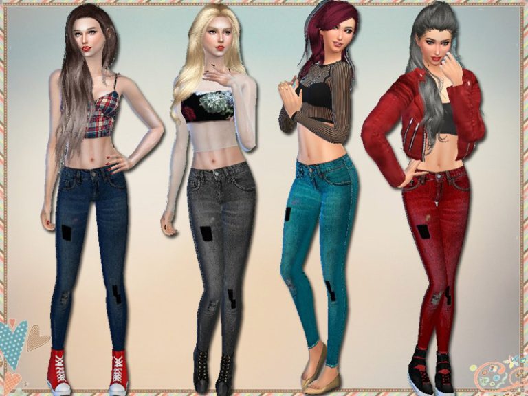 Distressed Skinny Jeans - The Sims 4 Catalog