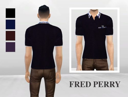 Checkered Tip Mens Polo
