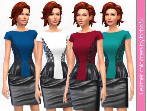 Leather and lace dress