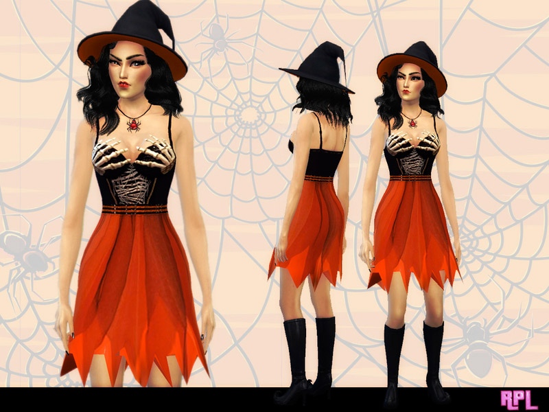Skeleton Hands Corset Dress - The Sims 4 Catalog