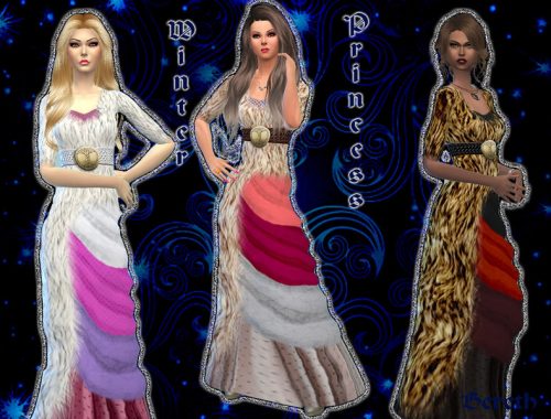 Winter Princess Furry Gown