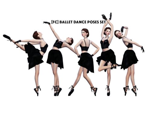 Ballet Dance Poses Set