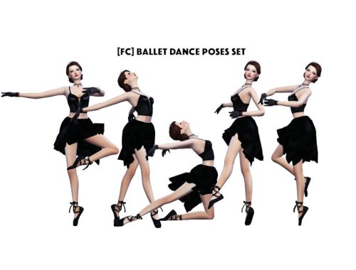 Ballet Dance Poses Set
