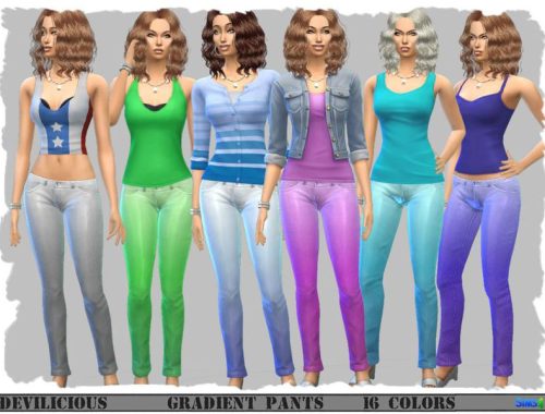 Gradient Pants in Satin Look