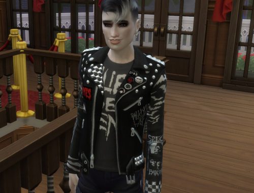 Goth Patches Jacket by Dementia_A
