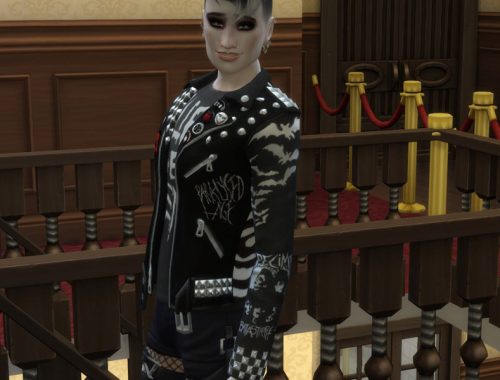 Goth Patches Jacket by Dementia_A
