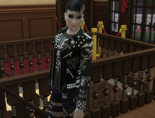 Goth Patches Jacket by Dementia_A