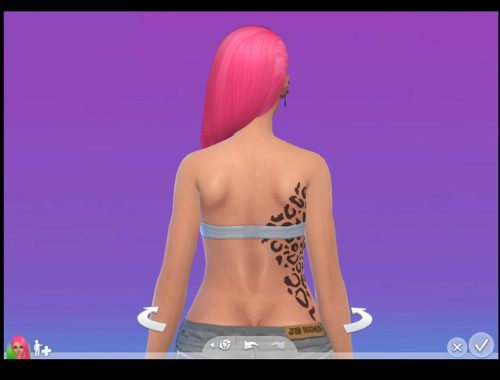 Upper Back Torso Cheetah Print Tattoo