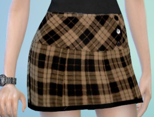 Simple Punk Plaid Skirt