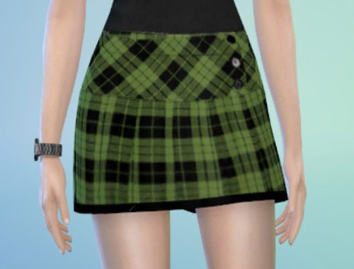 Simple Punk Plaid Skirt
