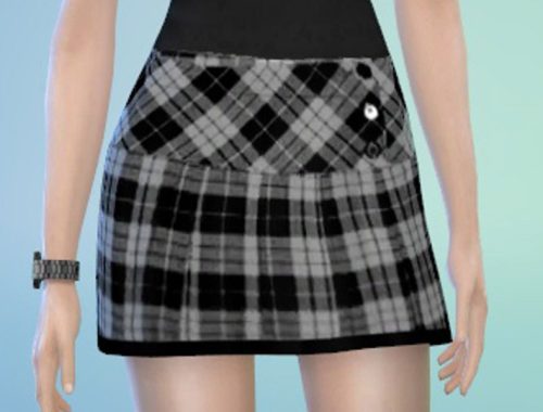 Simple Punk Plaid Skirt
