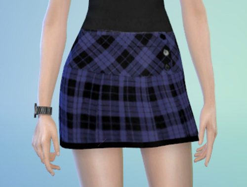 Simple Punk Plaid Skirt